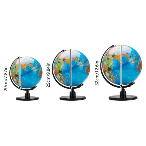 Verlichte Engelse wereldbol meerdere maten High Definition-25CM 1