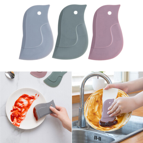 Heat Resistant Silicone Penguins Kitchen Scrapers Perfect-Grey 2