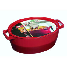 Oval Casserole - PYREX - Slow Cook - 29 cm - Red
