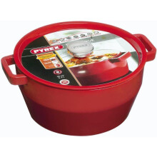 Runde Cocotte - PYREX - Slow Cook - 28 cm - Rot
