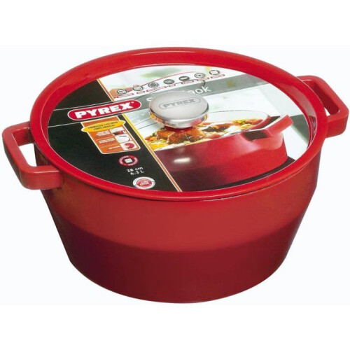 Pyrex Runde Cocotte - PYREX - Slow Cook - 28 cm - Rot
