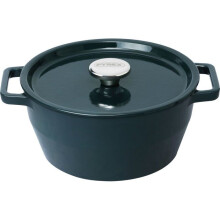Round Casserole - PYREX - Slow Cook - 24 cm - Cast Iron - Deep Blue