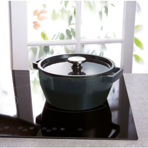 Pyrex Round Casserole - PYREX - Slow Cook - 24 cm - Cast Iron - Deep Blue 2