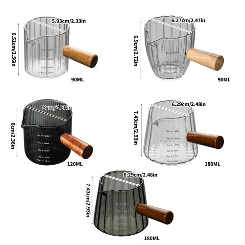 Coffee Measuring Cup with Double Scale-90ml transparent tri 2
