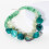 Collier de perles vertes superposées artistiques, chaîne de cou, 5