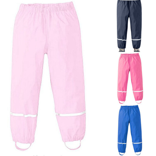 Regendichte broek met elastische taille voor-Rozenrood 122 2