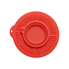Silicone Mixing Bowl Cover Splatter Proof Guard with Bowl-Red 2