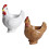 Durable Ceramic Chicken Eggs Holders Funny Design-brown 2