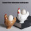 Durable Ceramic Chicken Eggs Holders Funny Design-brown 3