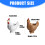 Durable Ceramic Chicken Eggs Holders Funny Design-brown 4