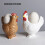 Durable Ceramic Chicken Eggs Holders Funny Design-brown 5