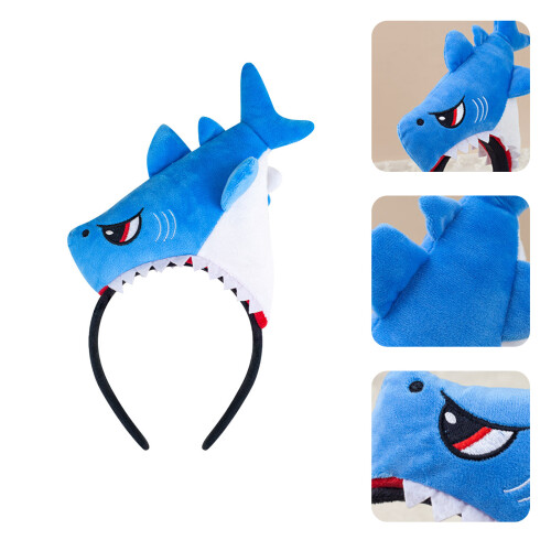 Joli bandeau Design requin, couvre-chef doux et confortable-Gris 2
