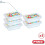 Pyrex Lunch box - PYREX - Set of 5 glass containers - Rectangular - Airtight lid - Abstract design - 0.80 L 2