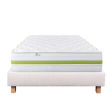 Set Materasso 140x190 cm, Rêverie, 30 cm, memory foam, rigido, lato estate/inverno + rete beige ep20cm