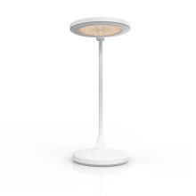 Lámpara de escritorio LED con espejo, regulable, 3 modos, recargable