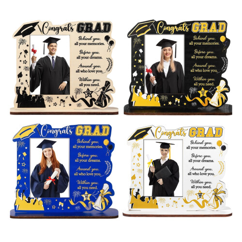 Graduation Photo Frame Wooden Keepsakes Display with-Y 2