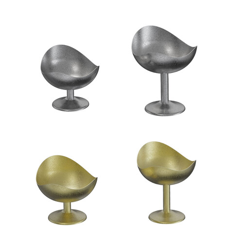 Unique Irregular Shape 304 Stainless Steel Mousse-Gold High 1