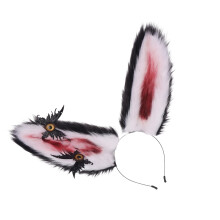 Adorable Plush Rabbit Ears Hair Band Headdress Perfect-Black