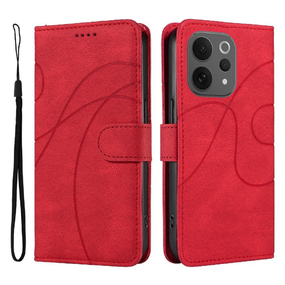 Flip Case For Vivo V70 Lite Curved Pressure Line Card Slots And Kickstand Function Skin Feel Leather And Frosted Tpu 764563801671