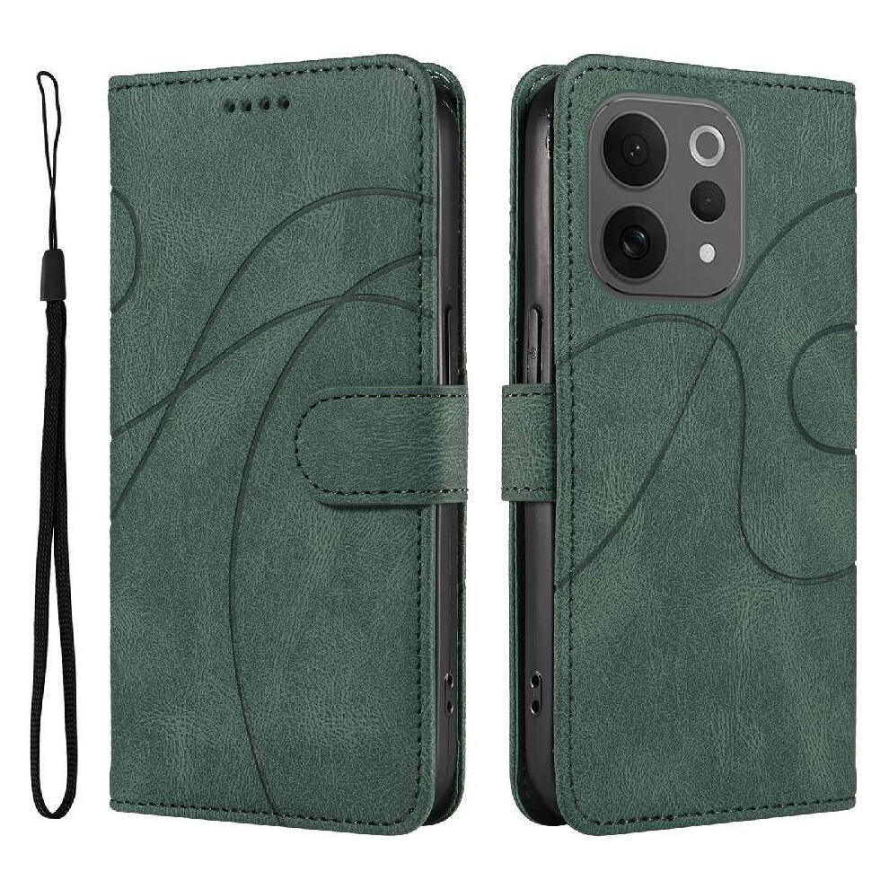 () Flip Case For Vivo V70 Lite Curved Pressure Line Card Slots And Kickstand Function Skin Feel Leather And Frosted Tpu 764563801657