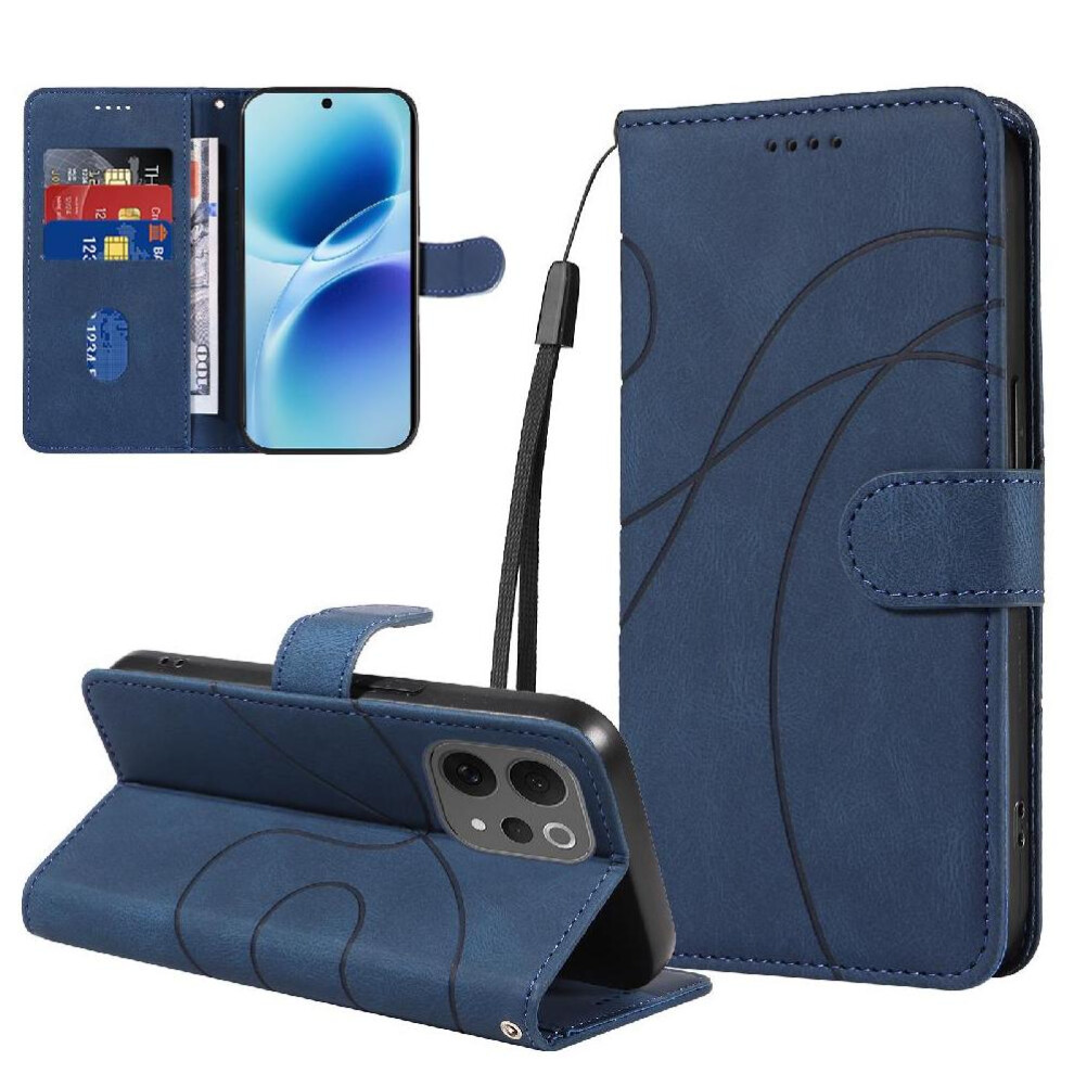 () Flip Case For Vivo V70 5G Card Slots And Kickstand Function Curved Pressure Line Skin Feel Leather And Frosted Tpu 764563801732