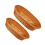 2Pcs Plastic Wicker Basket Light Brown Kitchen Organizer Fruit Storage 1
