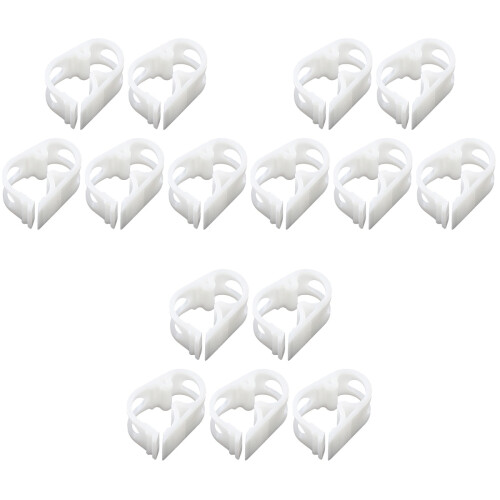 15Pcs White Plastic Clamps for Hose Flow Control and Garden Use 1