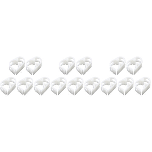 15Pcs White Plastic Clamps for Hose Flow Control and Garden Use 2