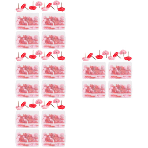 Assorted Color Heart Shape Thumbtacks Metal Resin Pushpins 1