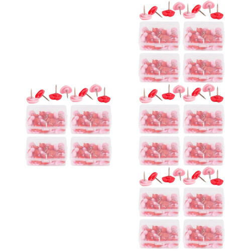 Assorted Color Heart Shape Thumbtacks Metal Resin Pushpins 2