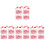 Assorted Color Heart Shape Thumbtacks Metal Resin Pushpins 7