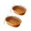 2Pcs Plastic Wicker Basket Light Brown Kitchen Organizer Fruit Storage 2