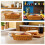 2Pcs Plastic Wicker Basket Light Brown Kitchen Organizer Fruit Storage 3