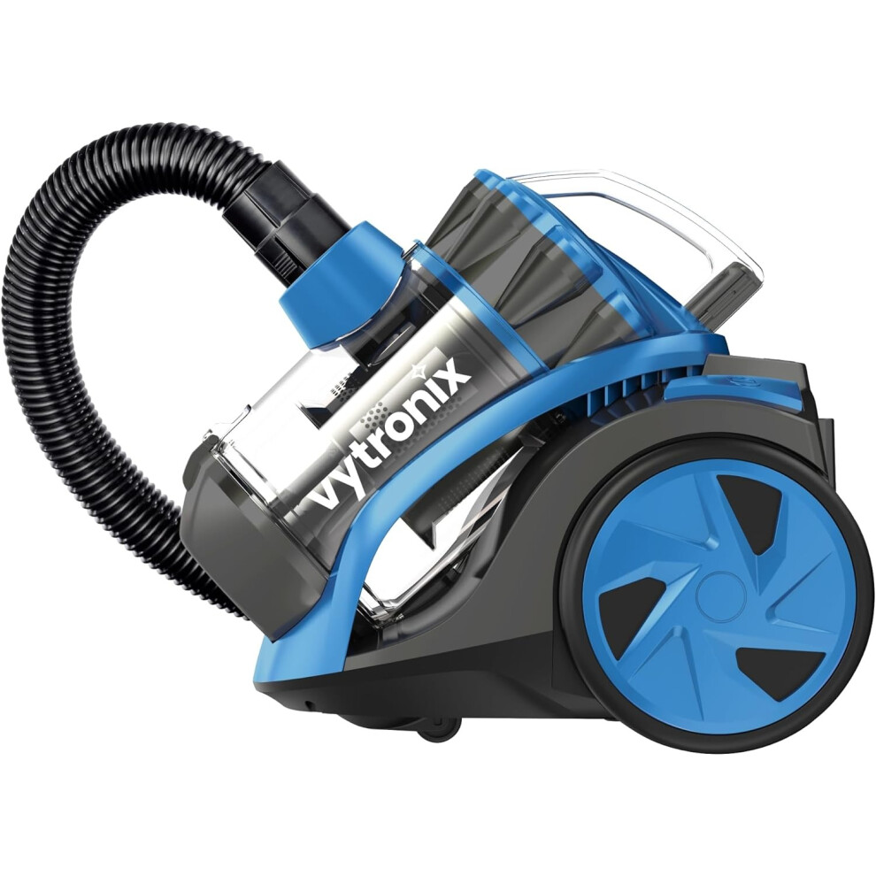 Vytronix Cyl01 Bagless Cylinder Vacuum Cleaner, 800W High Power Motor, Compact And Lightweight, Cyclonic Vacuum And Carpet Cleaner With 4 Stage 38441646