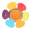 6 pezzi ABS Coppe da bagno a girasole, multicolore 4