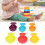 6 pezzi ABS Coppe da bagno a girasole, multicolore 5