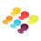6 pezzi ABS Coppe da bagno a girasole, multicolore 9