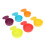 6 pezzi ABS Coppe da bagno a girasole, multicolore 14