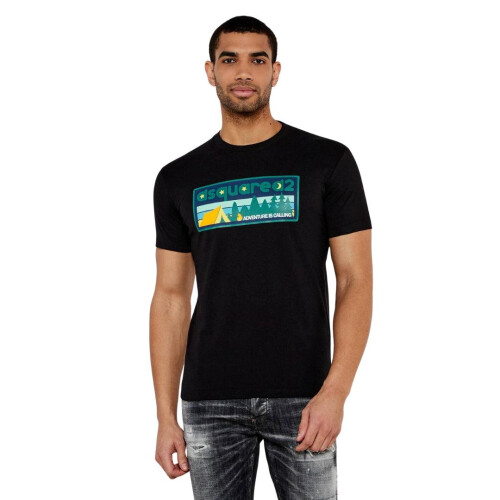 Dsquared2 (M, Black) DSquared2 Mens Adventure Is Calling T-Shirt 1