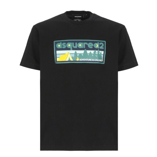 Dsquared2 (L, Black) DSquared2 Mens Adventure Is Calling T-Shirt 2