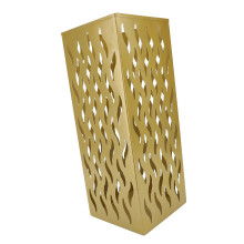 Secchio portaombrelli in metallo dorato per ingresso 42x16x16 cm