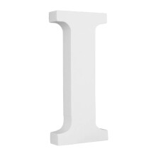 Lettre décorative en bois 15 cm blanche