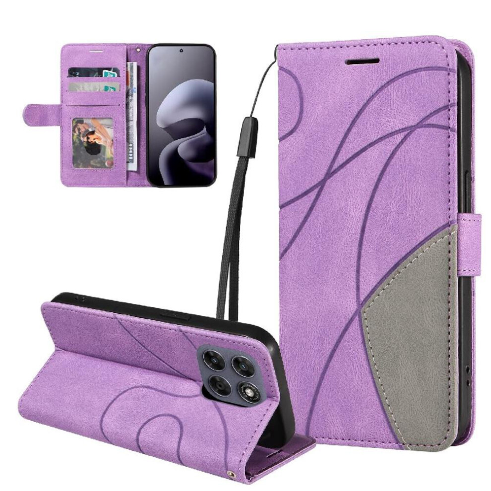Flip Case For Motorola Moto G67 5G Flip Folio Book Kickstand Protective With Card Slot Stand Stitching Color Leather Wallet 764563803118