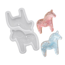 Moule en Silicone pour pendentif cheval de dessin animé, pour