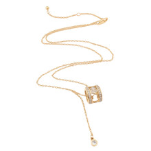 Collier élégant avec pendentif gourde géométrique en Zircon