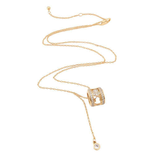 Collier élégant avec pendentif gourde géométrique en Zircon