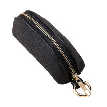 Mini porte-monnaie à fermeture éclair en cuir PU pour-Noir