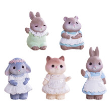 Mini lapins en résine, petit lapin en plastique, Figurines