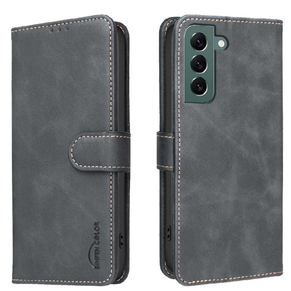 Wallet Case For Samsung Galaxy S22- Kickstand, Rfid Blocking, 3 Card Slots, Shockproof Tpu, Magnetic Drop Protection Rfid Blocking Protection All 764563803170