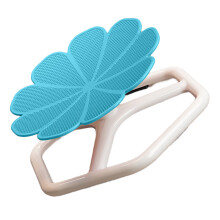 Blumenförmiger sensorischer Drehstuhl mit-Himmelblau